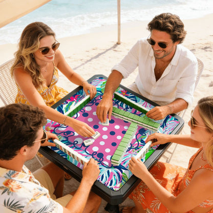 Preppy Pastel Polka Dot Mini Mahjong Mat - Splash of Color Co.