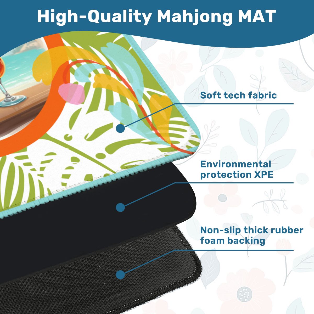 Toucan Tessa Tropical Fun Mahjong Mat - Splash of Color Co.