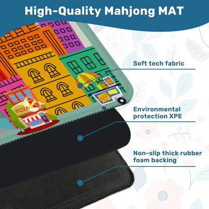 New York City Mahjong On Broadway Mini Mahjong Mat (Ship Rolled up) - Splash of Color Co.