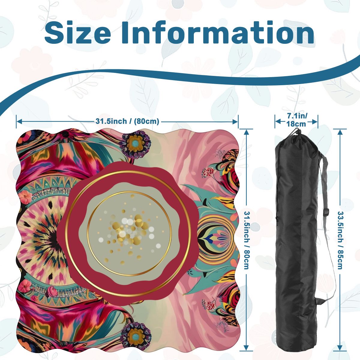 Bohemian Bejeweled Scalloped Mahjong Mat