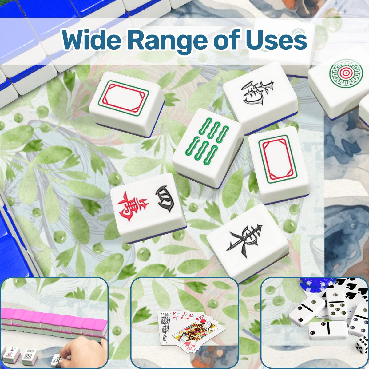 Tinis And Oysters Watercolor Mahjong Mat