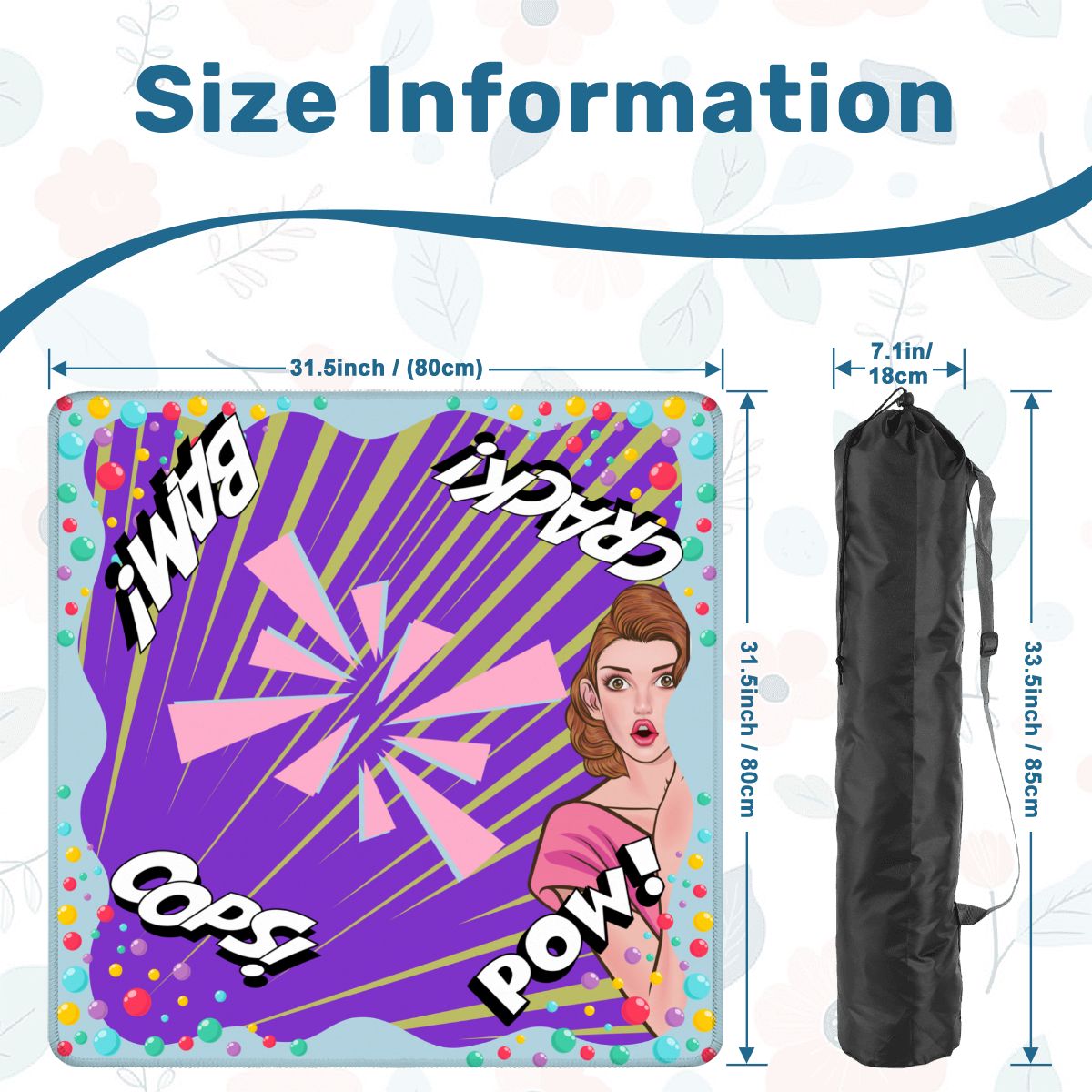 Purple Pop Art Mahjong Mat - Splash of Color Co.