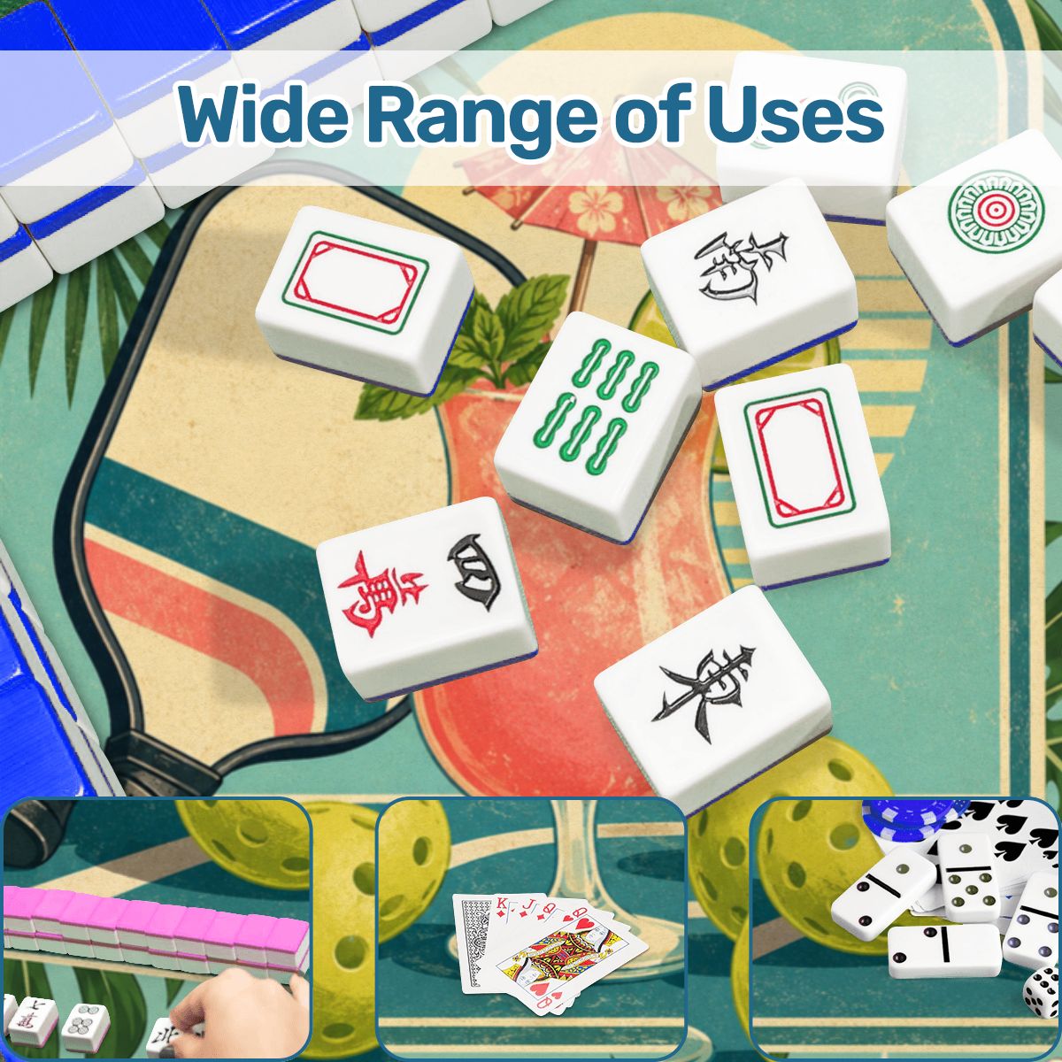 Pickleball Pungs And Pongs Mahjong Mat
