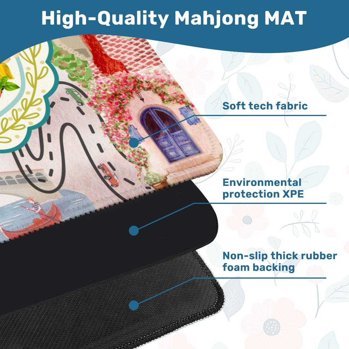 Italian Foodie Mahjong Mat, Tour Of Italy - Splash of Color Co.