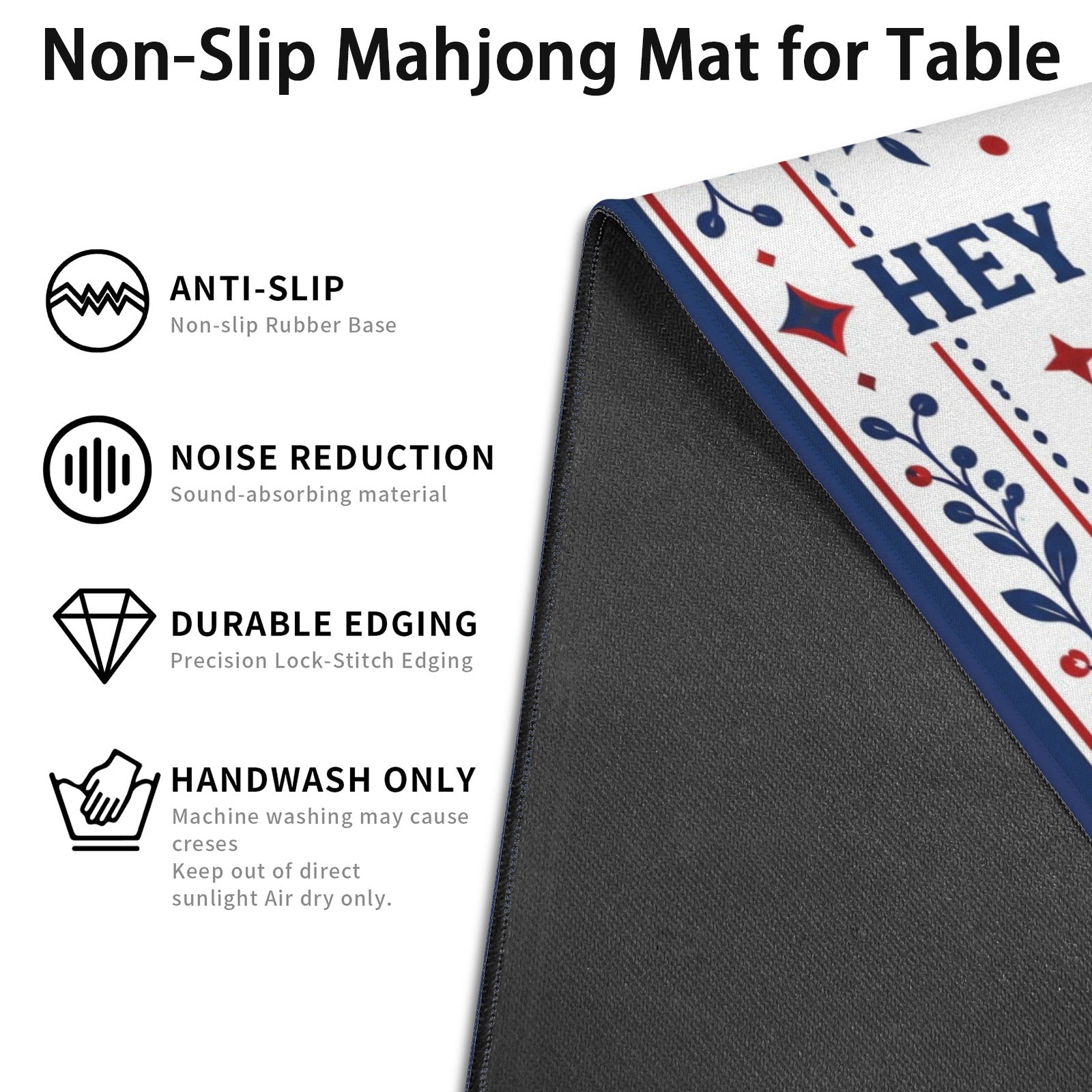 Buffalo Football Fans Mahjong Mat 33x33 - Splash Of Mahj And Color Co.