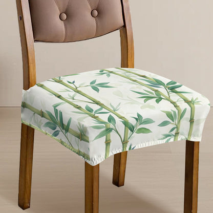 Asian Bamboo Designed Set Of Four Chair Pad Seat Covers - Splash of Color Co.