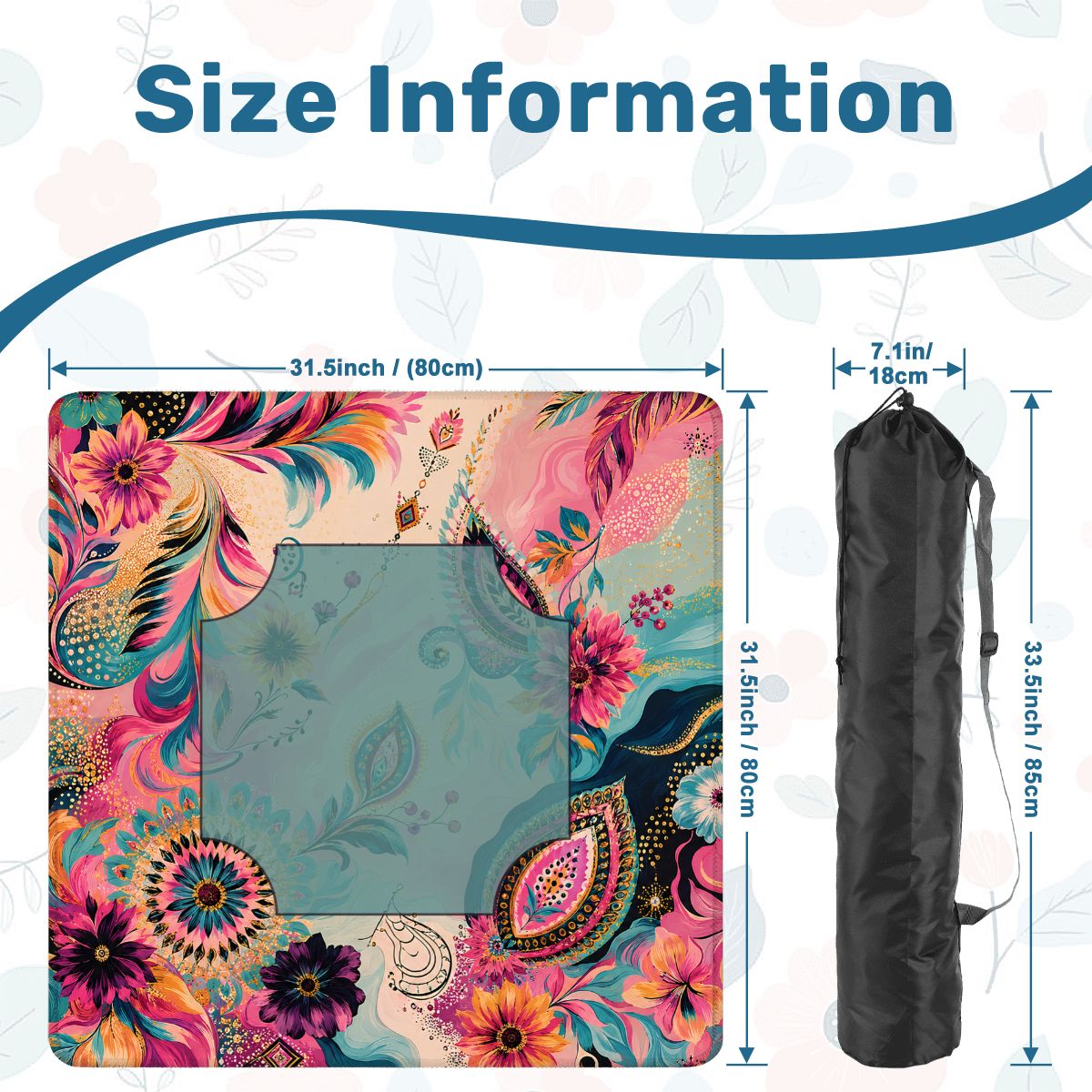 Boho Floral Infusion Bejeweled Edition 2 Mahjong Mat - Splash Of Mahj And Color Co.