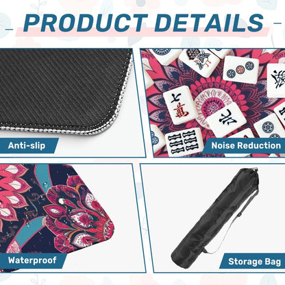 Boho Mandala, Pink, Purple Mahjong Mat - Splash of Color Co.