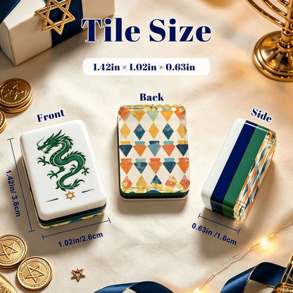 Mazel & Mitzvah Heritage Hanukkah Mahjong Tiles And Carry Case