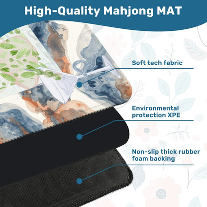 Tinis And Oysters Watercolor Mahjong Mat