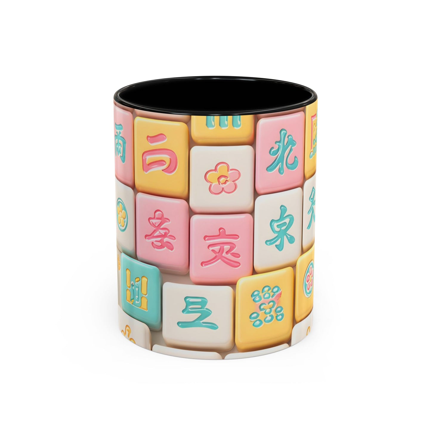 Pastel Mahjong Tile Pattern Mug | Accent Coffee Mug - Splash of Color Co.