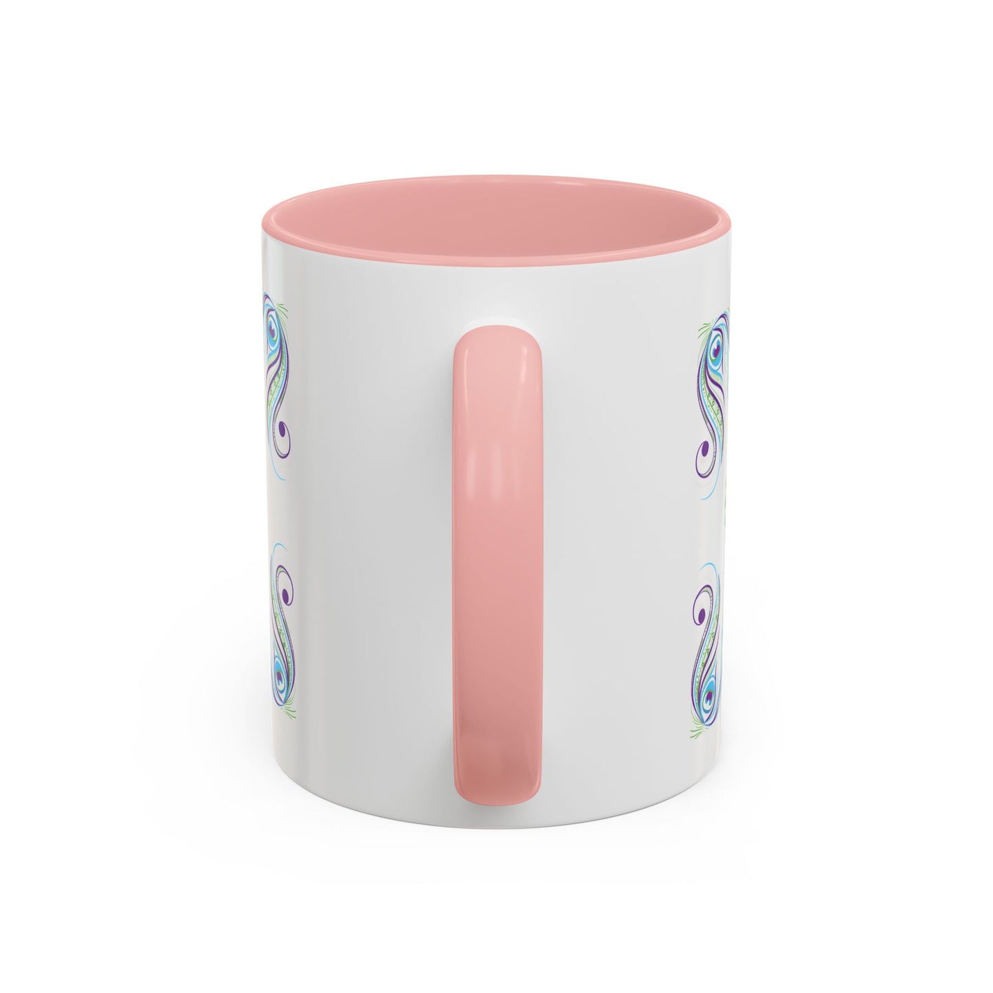 Preppy Peacock Whimsical Pink Green, Purple Coffee Mug - Splash of Color Co.
