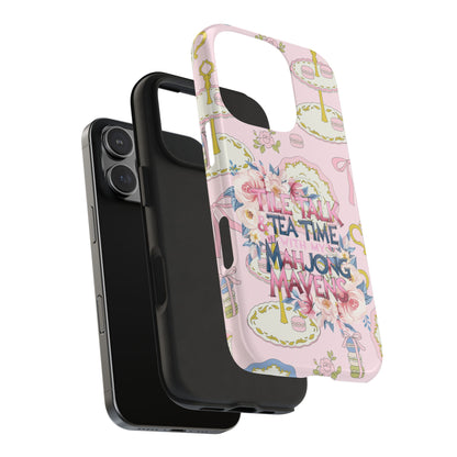 Tea Time Mahjong Phone Case - Stylish Tough Phone Case for Gamers, Tea Lovers, Unique Gift, Protection, Fun Design