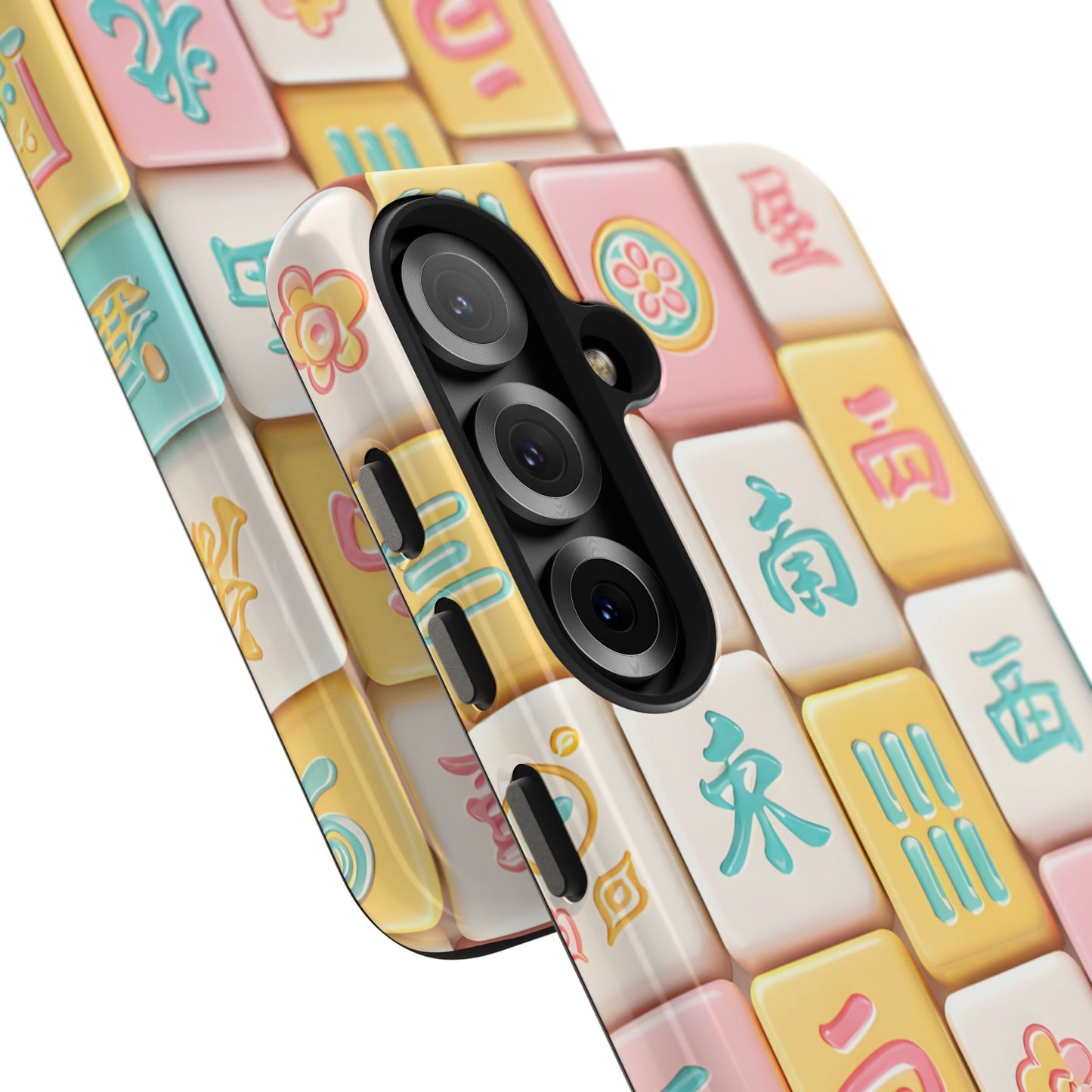 Pastel Mahjong Tile Phone Case | Cute Asian Game Pattern, Durable Protective Case - Splash of Color Co.