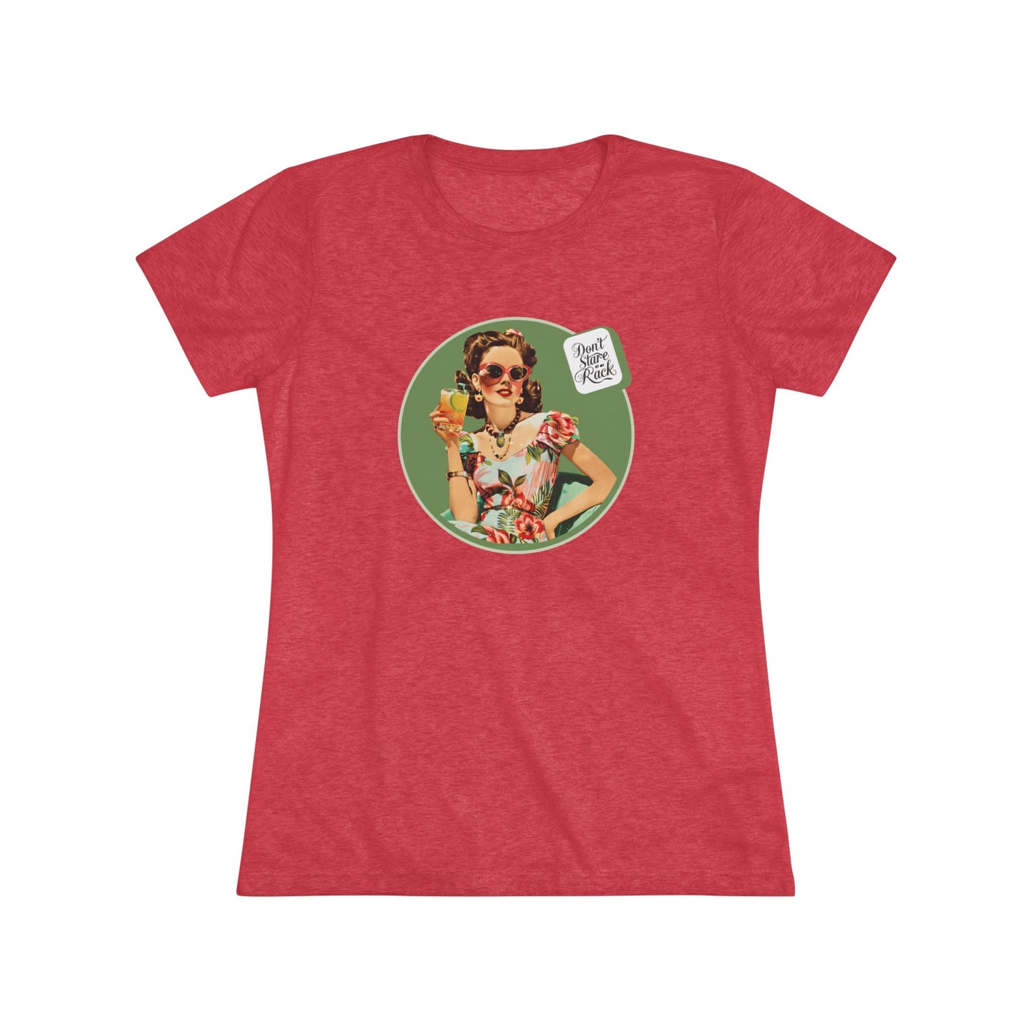 Funny Mahjong Tee, Don't Stare At My Rack Women's Cut