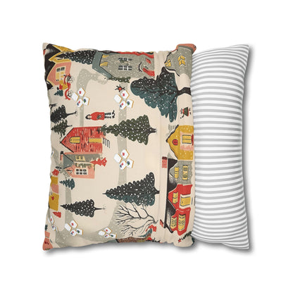 Whimsical Mahjong Christmas Cozy Holiday Accent Pillow Cover