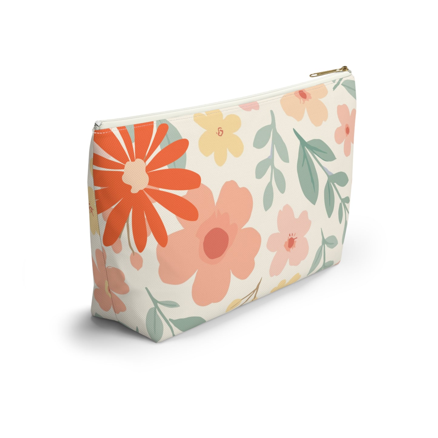 Mahj On The Run Floral Designed Tile Accessory Pouch - Splash of Color Co.