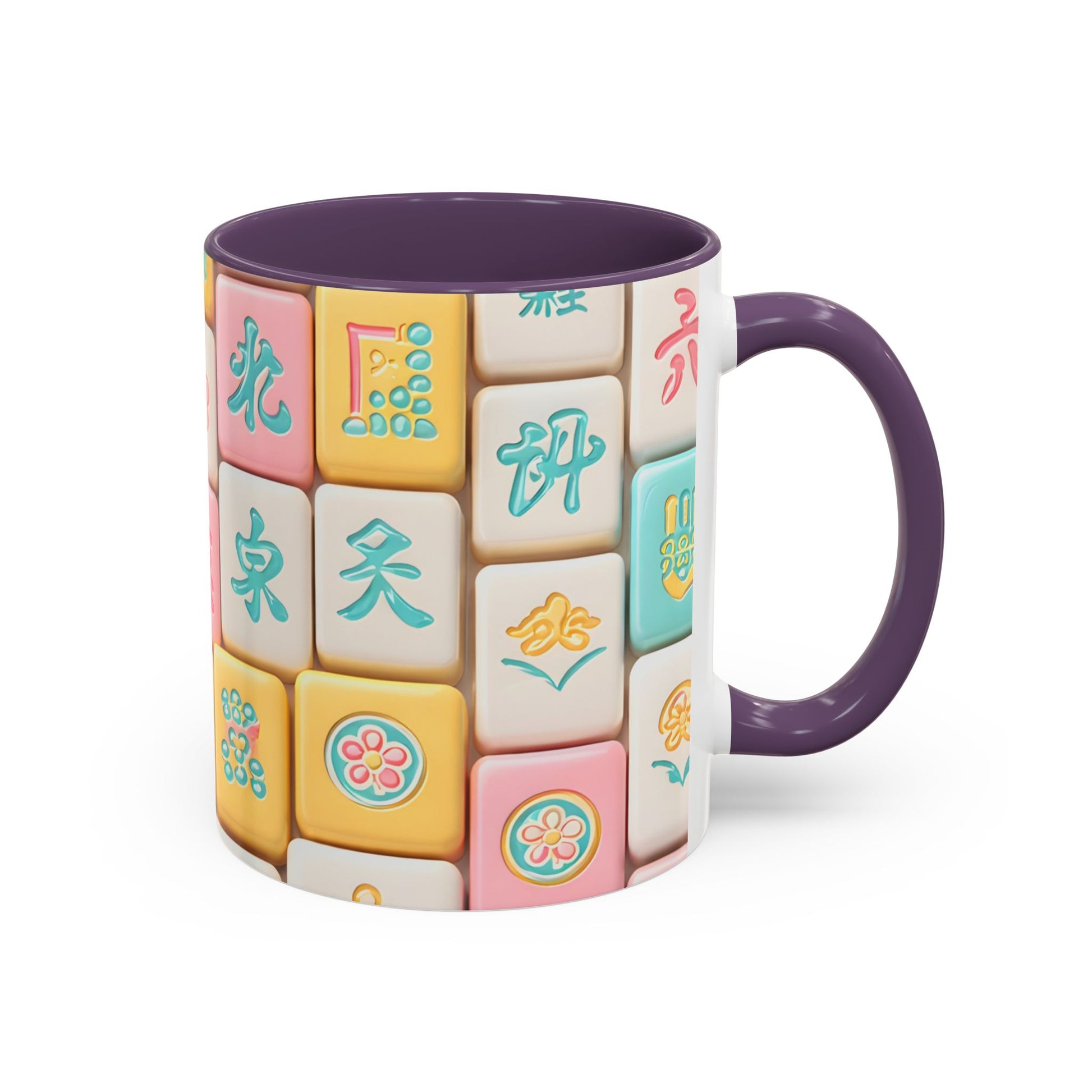 Pastel Mahjong Tile Pattern Mug | Accent Coffee Mug - Splash of Color Co.