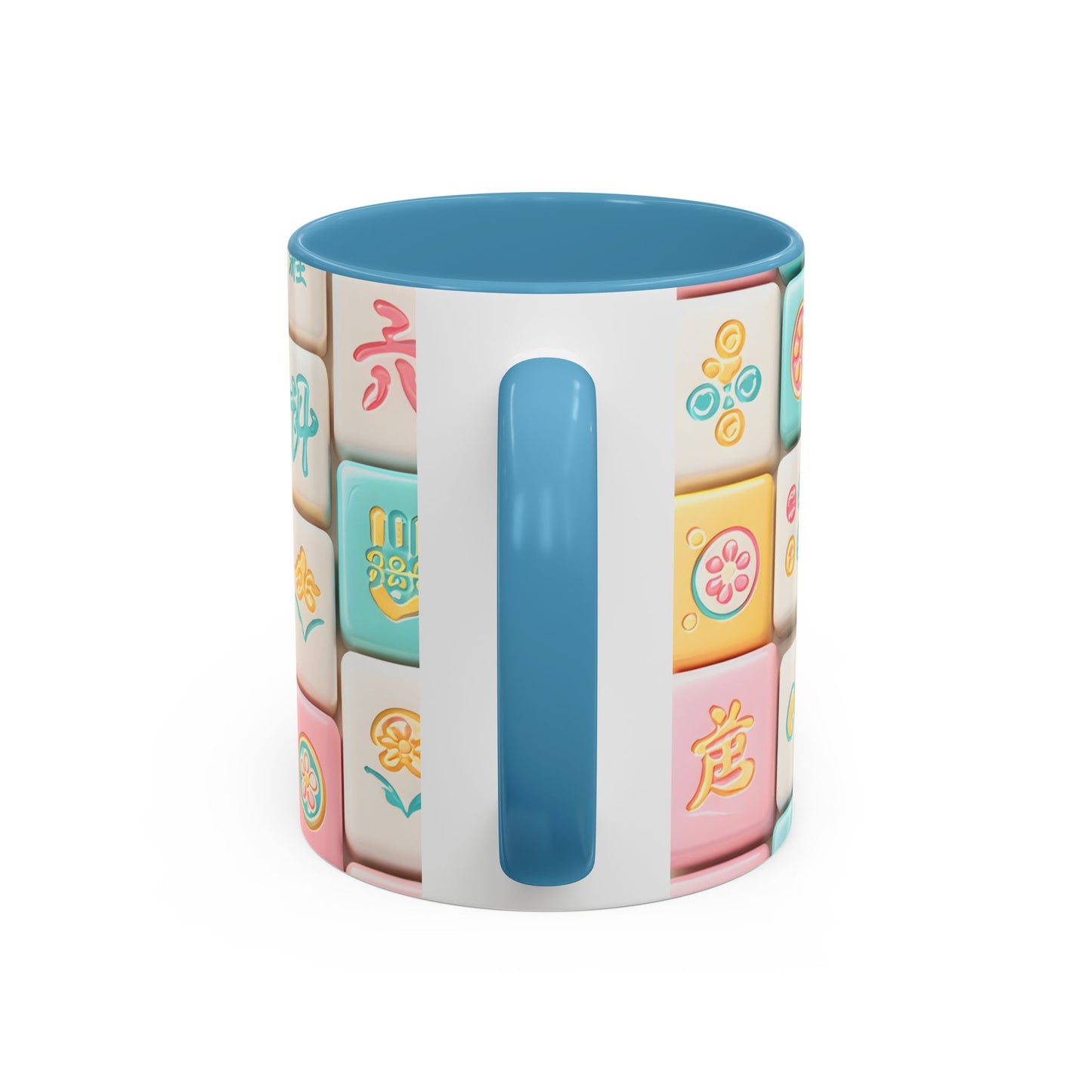 Pastel Mahjong Tile Pattern Mug | Accent Coffee Mug - Splash of Color Co.