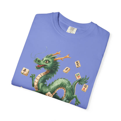 Mahjong Dragon T-Shirt — Vintage Green Dragon Mahjong Tiles Tee - Splash of Color Co.