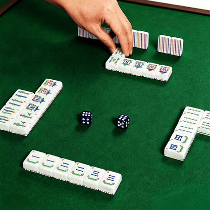 Preppy Pastel Striped American Chinoiserie Mahjong Tiles