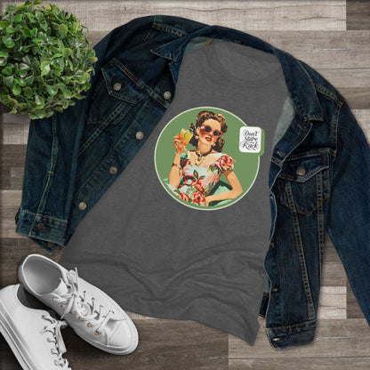 Funny Mahjong Tee, Don't Stare At My Rack Women's Cut