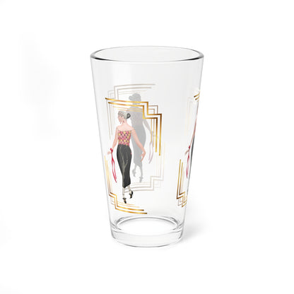 Art Deco Cocktail Mixing Glass — 16oz Vintage Flapper Design - Splash of Color Co.