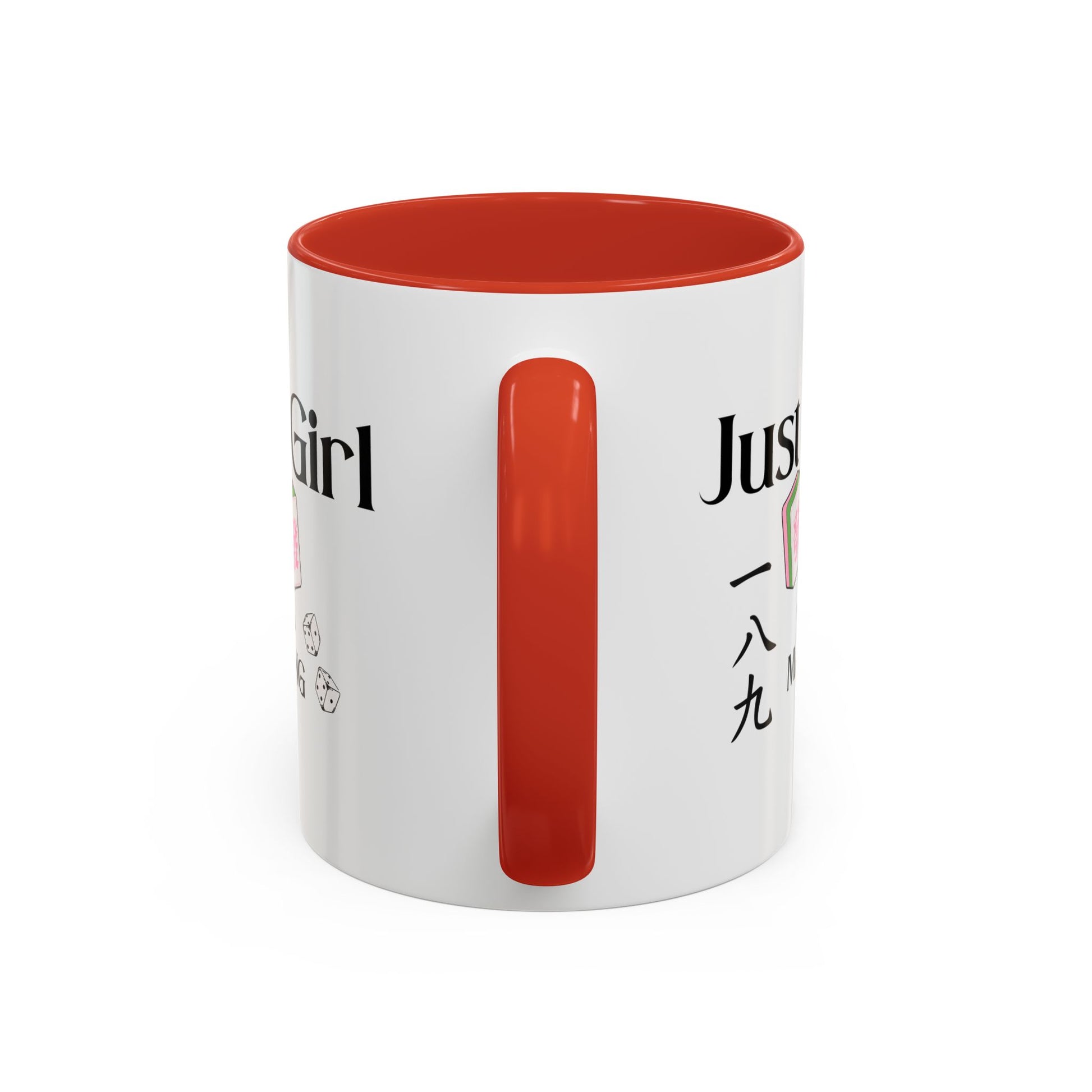 Mahjong Mug - "Just A Girl Who Loves Mahjong" Accent Coffee Mug - Splash of Color Co.