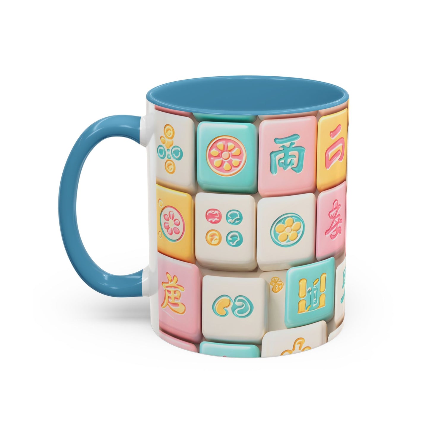 Pastel Mahjong Tile Pattern Mug | Accent Coffee Mug - Splash of Color Co.