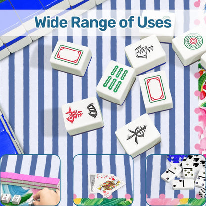 Sunny Citrus Floral Blooms Watercolor Chinoiserie Mahjong Mat
