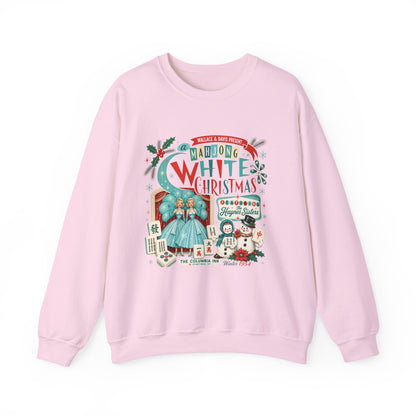 White Christmas Crewneck Vintage Holiday Mahjong Lover Sweatshirt