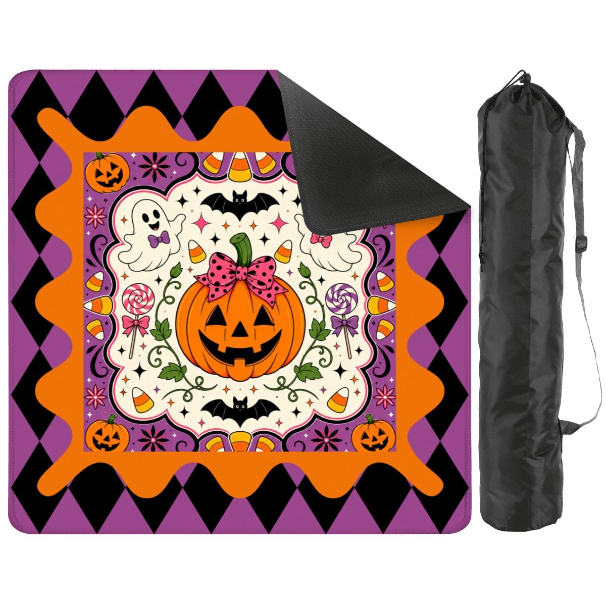 Candy Corn & Cackles Mahjong Mat Custom Mahjong Mat