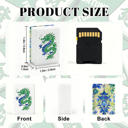 Asian Pagoda Green Blue Watercolor American Mahjong Pastel Chinoiserie Tiles And Carry Case