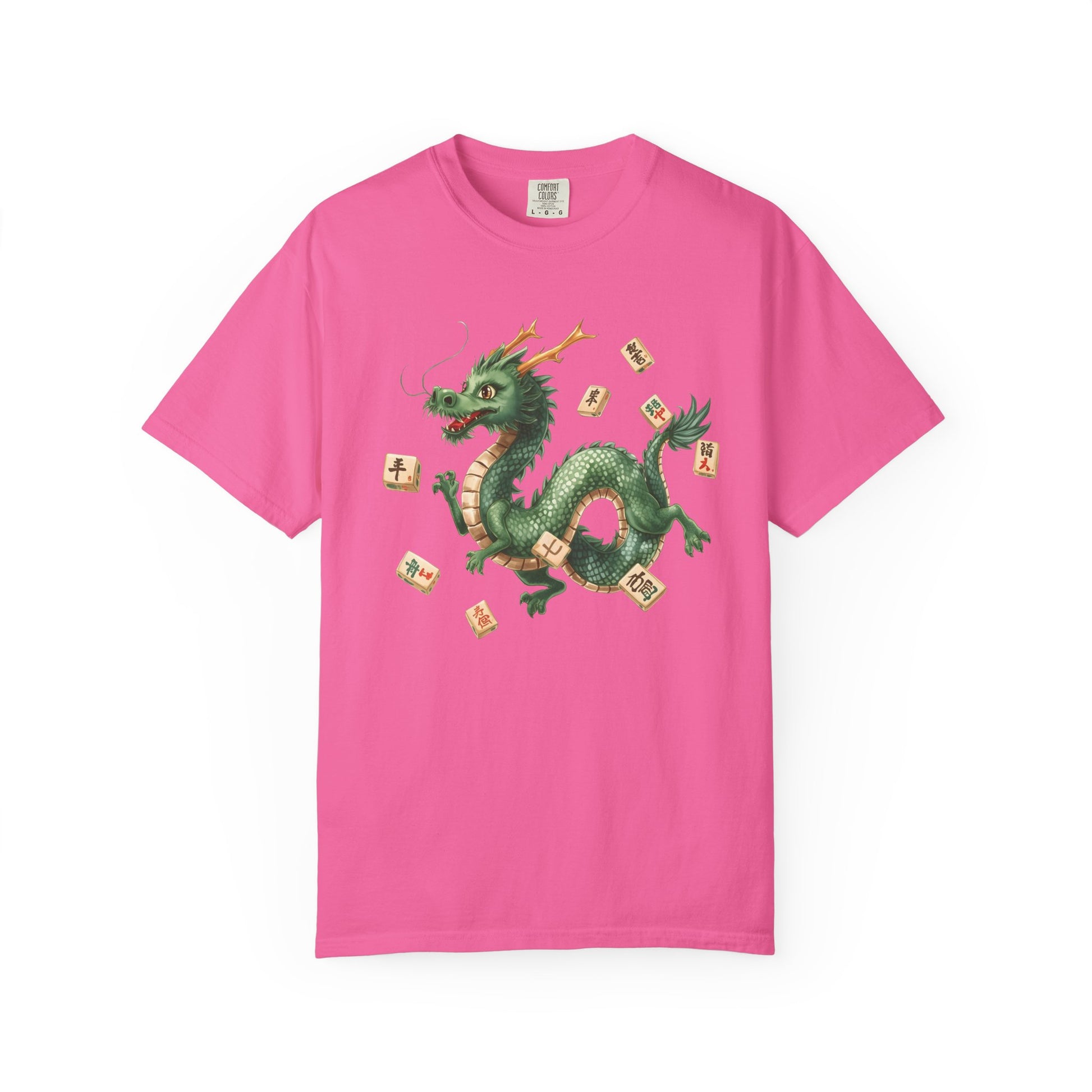 Mahjong Dragon T-Shirt — Vintage Green Dragon Mahjong Tiles Tee - Splash of Color Co.