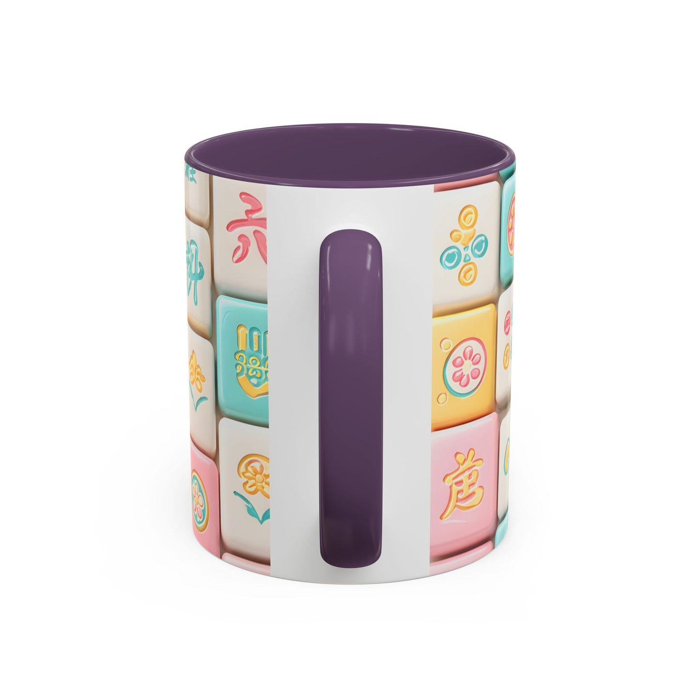 Pastel Mahjong Tile Pattern Mug | Accent Coffee Mug - Splash of Color Co.