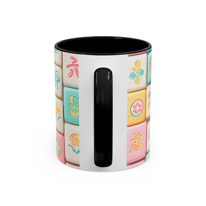 Pastel Mahjong Tile Pattern Mug | Accent Coffee Mug - Splash of Color Co.