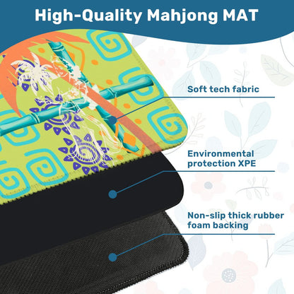 Aloha Polynesian Mini Travel Mahjong Mat (Ship Rolled up)