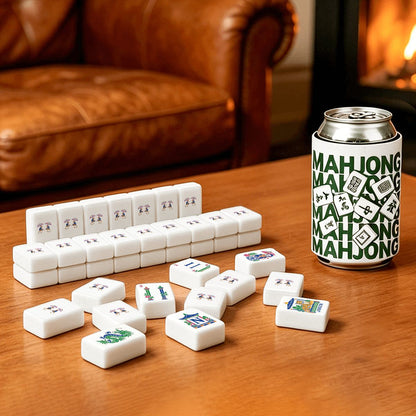 Monkey Paradise Mahjong Tiles Set (Traditional Porcelain Style) (Single Layer)