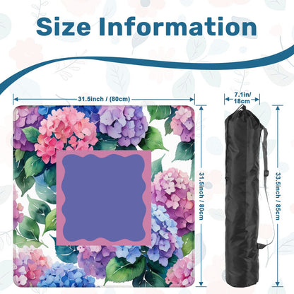Watercolor Hydrangea Blooms In Purple Pink Pastel Mahjong Mat - Splash of Color Co.
