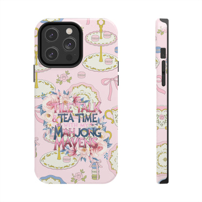 Tea Time Mahjong Phone Case - Stylish Tough Phone Case for Gamers, Tea Lovers, Unique Gift, Protection, Fun Design
