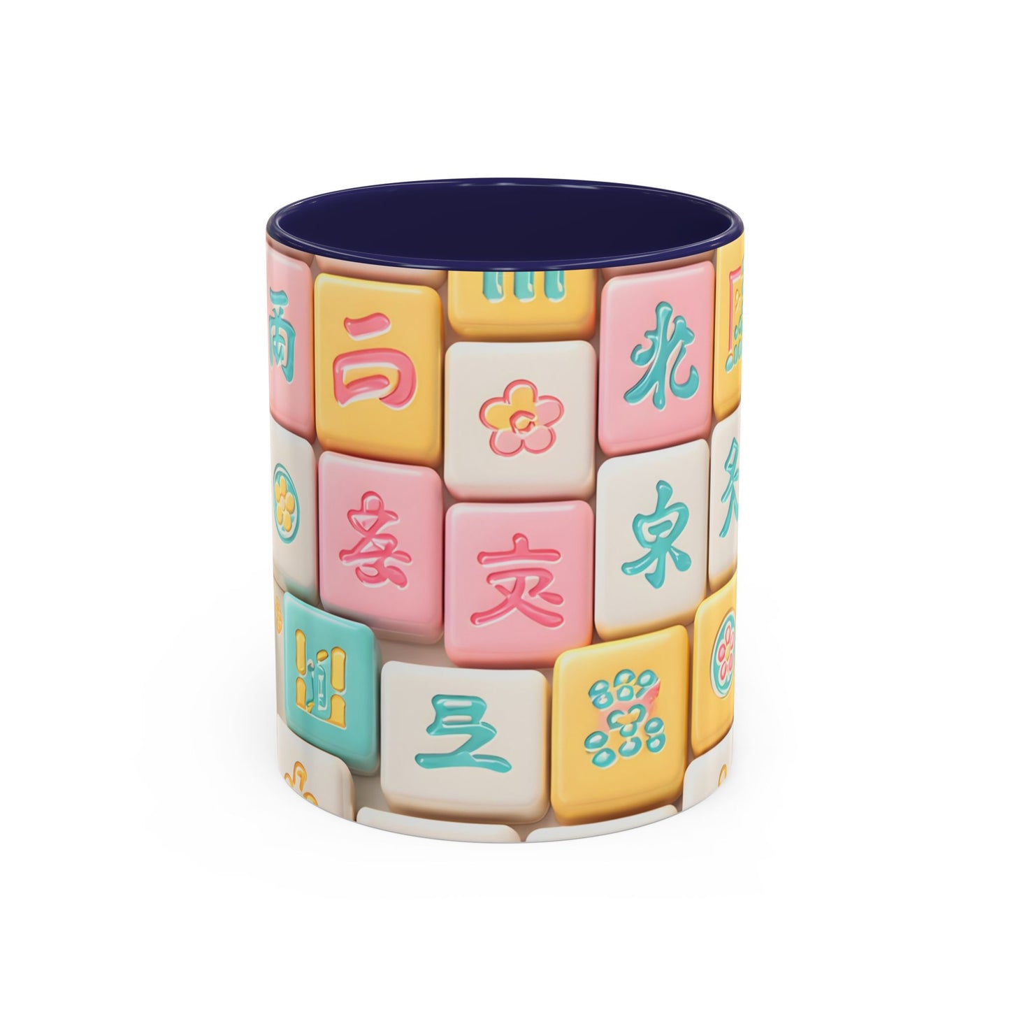 Pastel Mahjong Tile Pattern Mug | Accent Coffee Mug - Splash of Color Co.
