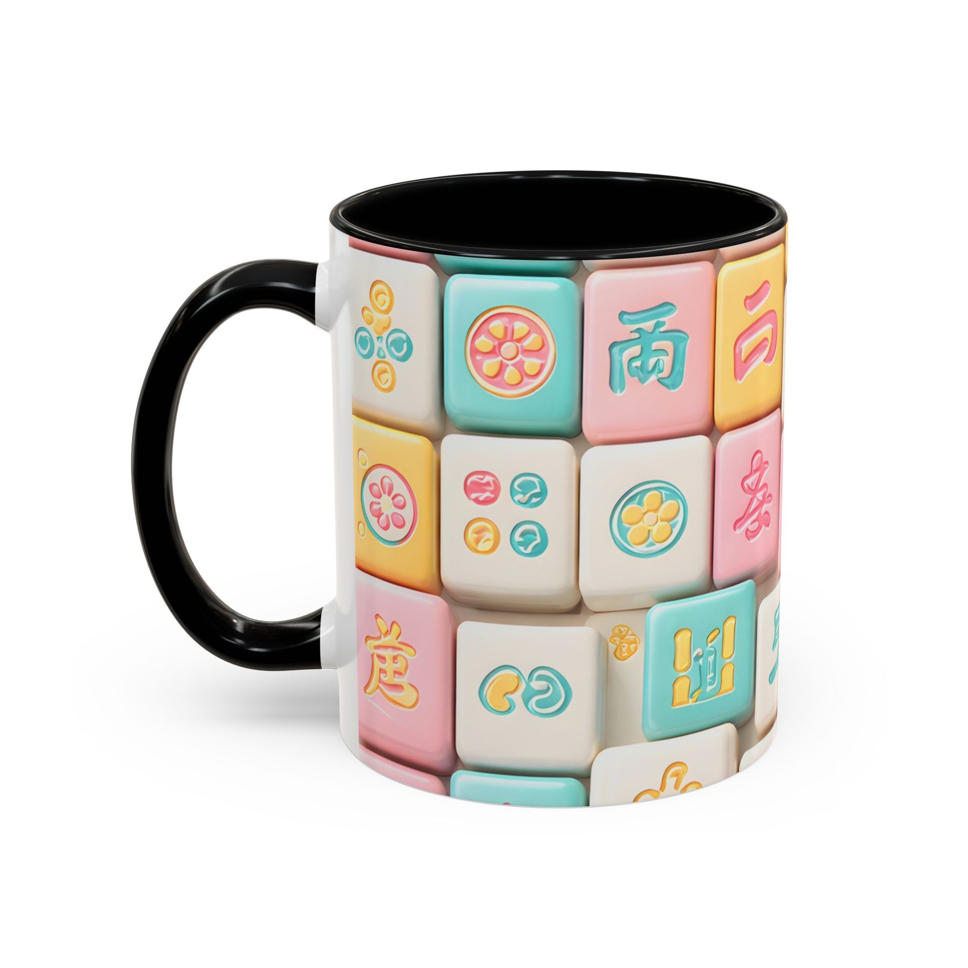 Pastel Mahjong Tile Pattern Mug | Accent Coffee Mug - Splash of Color Co.