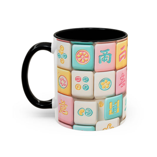 Pastel Mahjong Tile Pattern Mug | Accent Coffee Mug - Splash of Color Co.