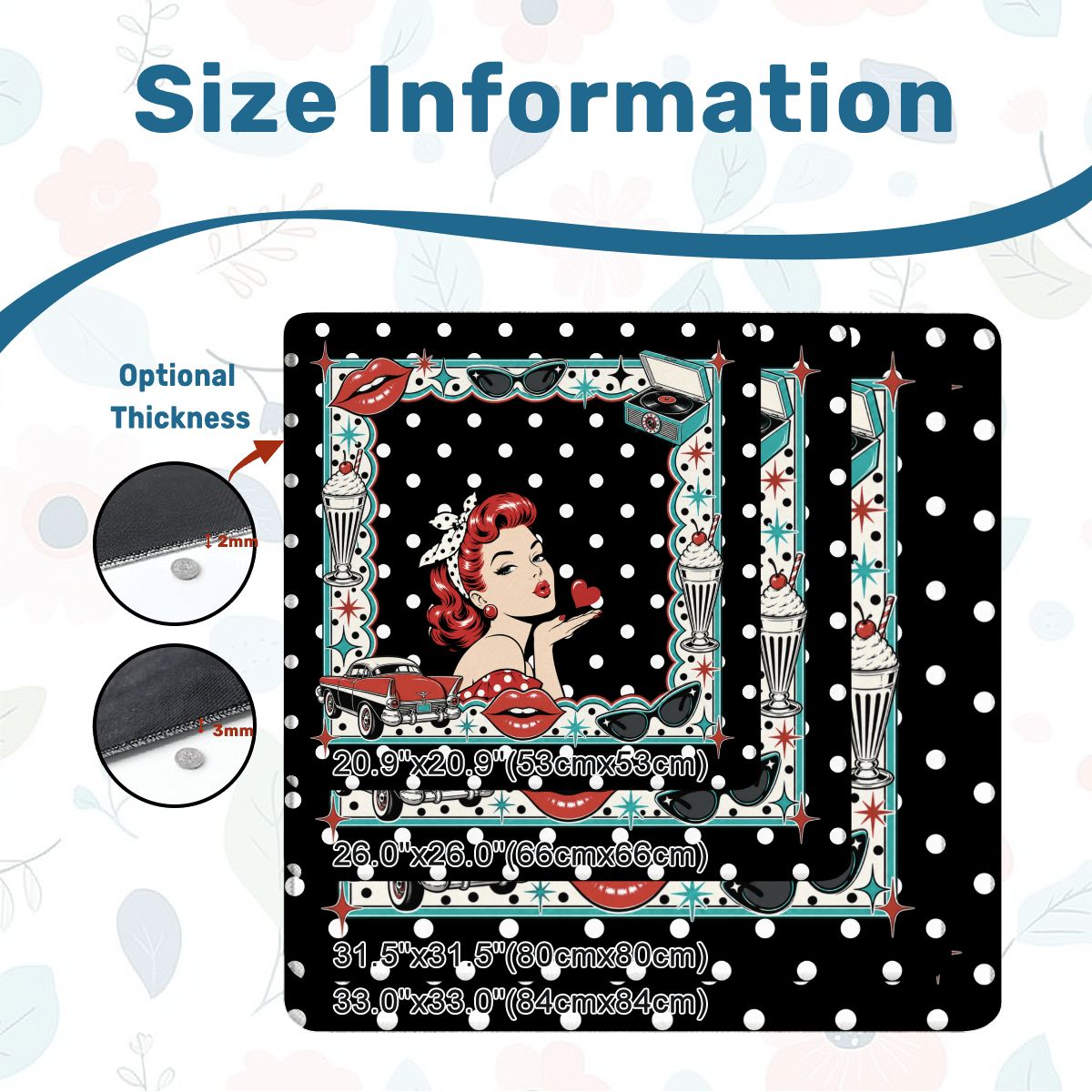 Modcentric 50s Polka Dot Mahjong Mat