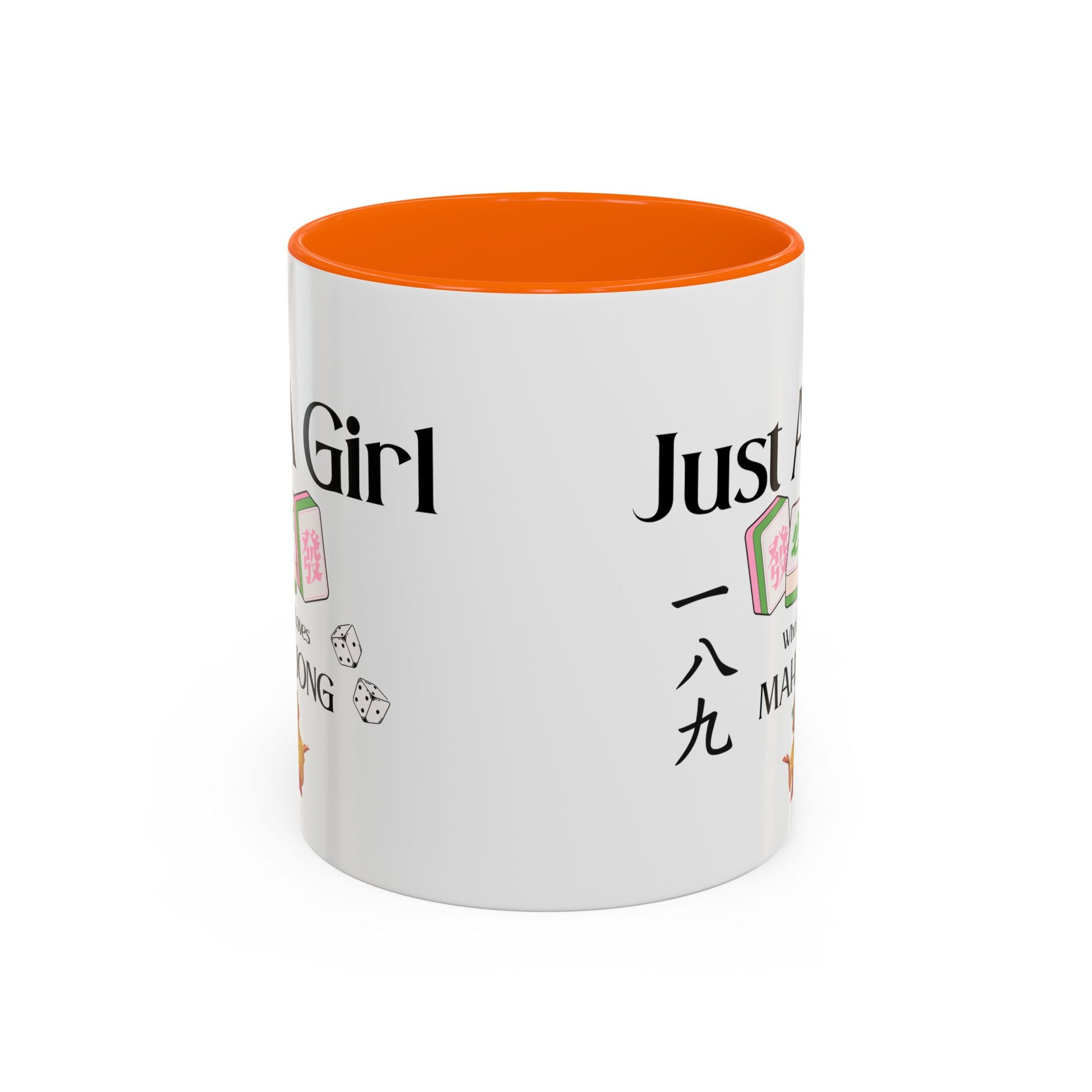Mahjong Mug - "Just A Girl Who Loves Mahjong" Accent Coffee Mug - Splash of Color Co.