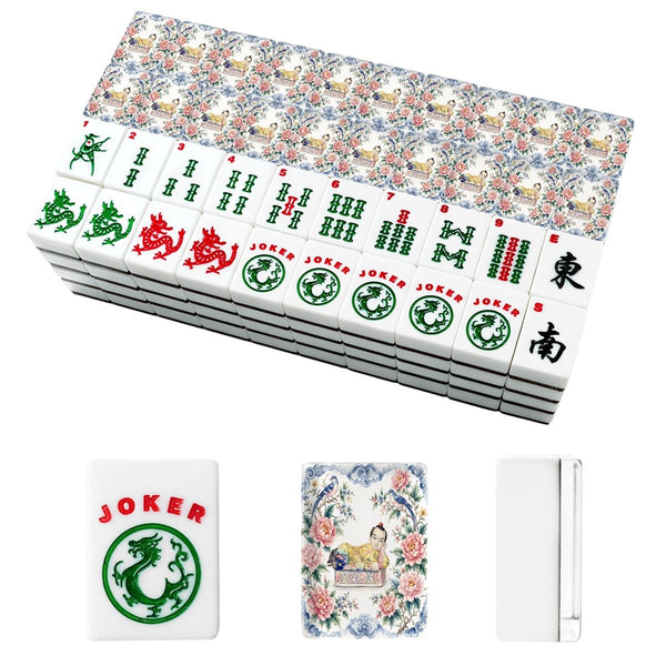 Opium Headrest Chinoiserie American Mahjong Tiles And Carry Case Set - Splash of Color Co.