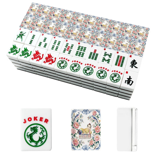 Opium Headrest Chinoiserie American Mahjong Tiles And Carry Case Set - Splash of Color Co.