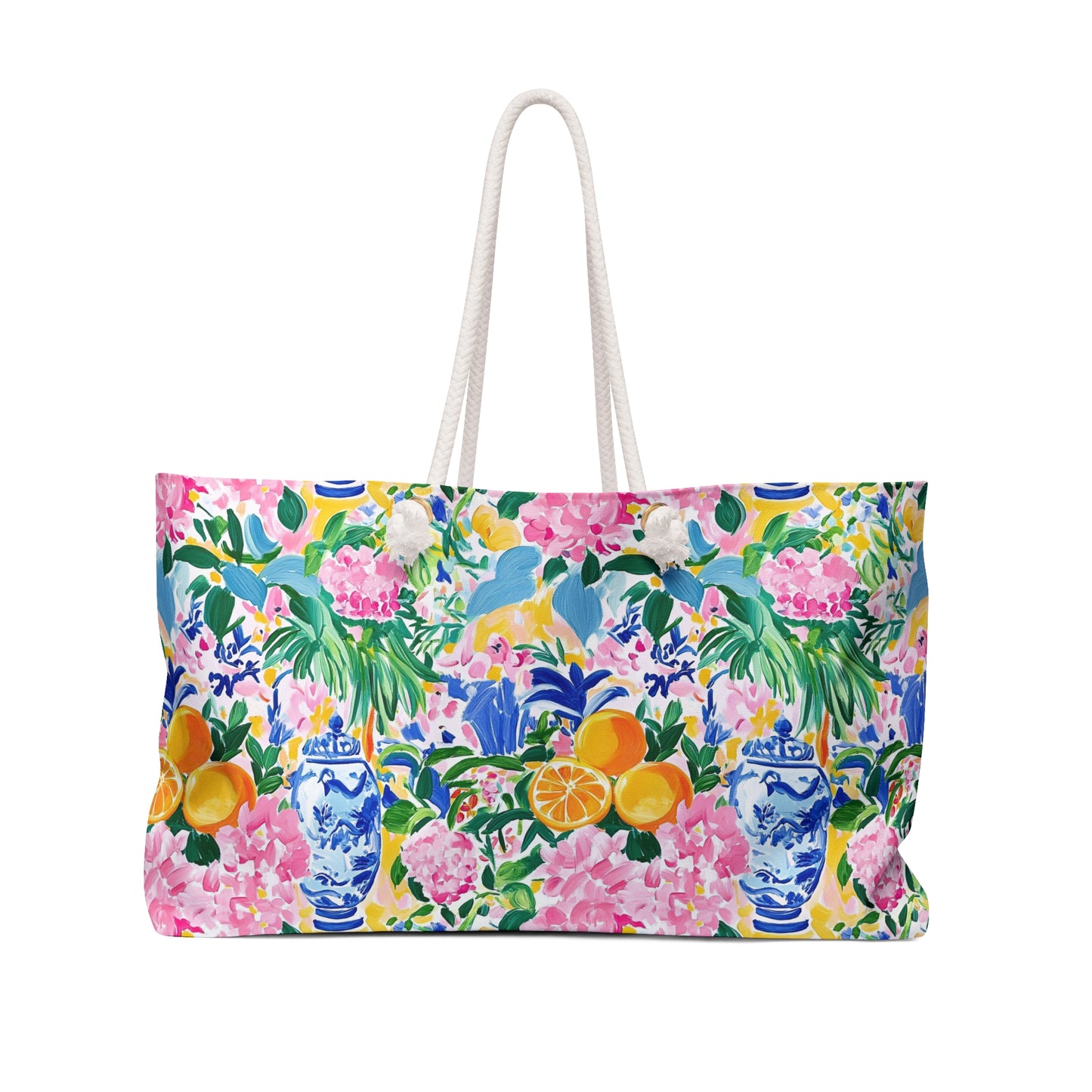 Chinoiserie Floral Mahjong Tiles Tote Bag - Splash of Color Co.