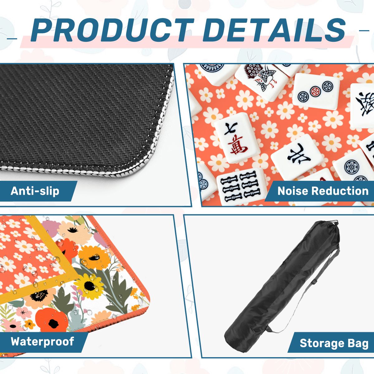 Petals And Pungs Spring Garden Mahjong Mat - Splash of Color Co.