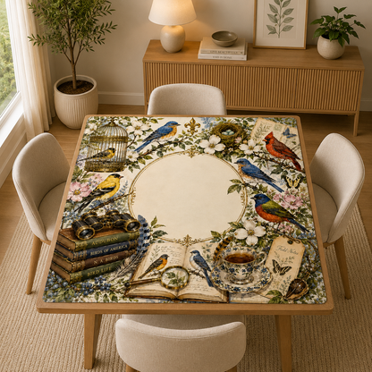 Vintage Birdwatcher's Society Mahjong Mat